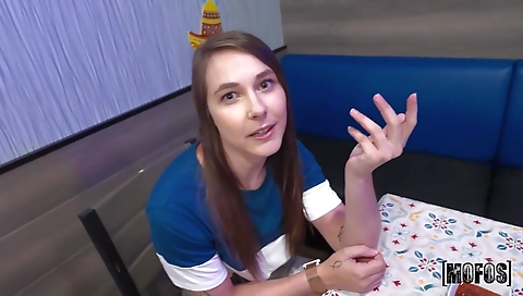 Blonde teen fucks and cum on my face