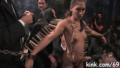 Sexy brunette slut loves to fuck with her pussy