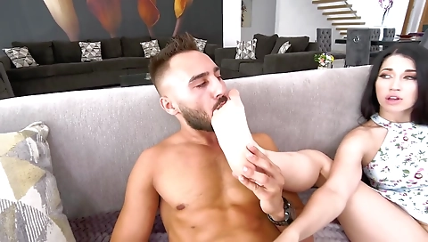 Hotest pornstar nadi in best facial, brunette porn scene