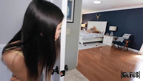 Sexy blonde girl with a big ass gets fucked