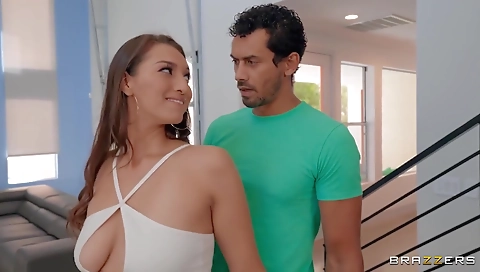 Horny lesbian babes fucking on the bed