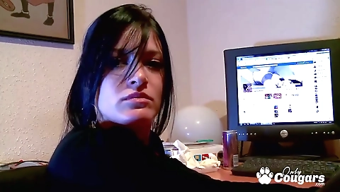 Hot brunette takes anal sex